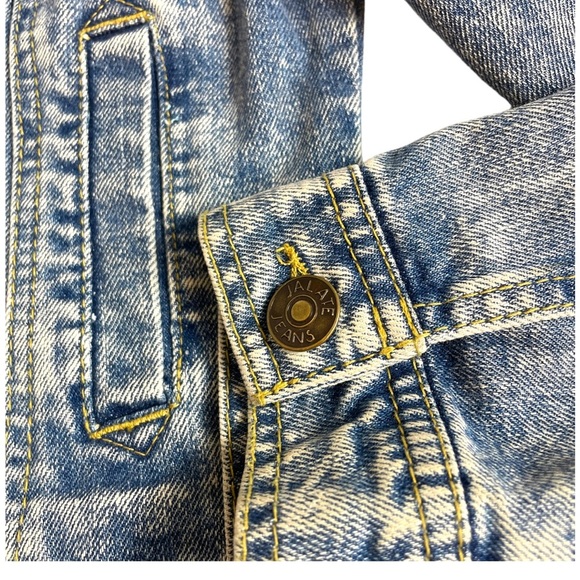 Vintage Y2K Jalate Jeans Acid Wash Denim Jean Button Jacket Size Large - Picture 5 of 13